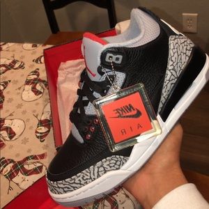 Jordan 3 black cement 2018 og Nike air brand new